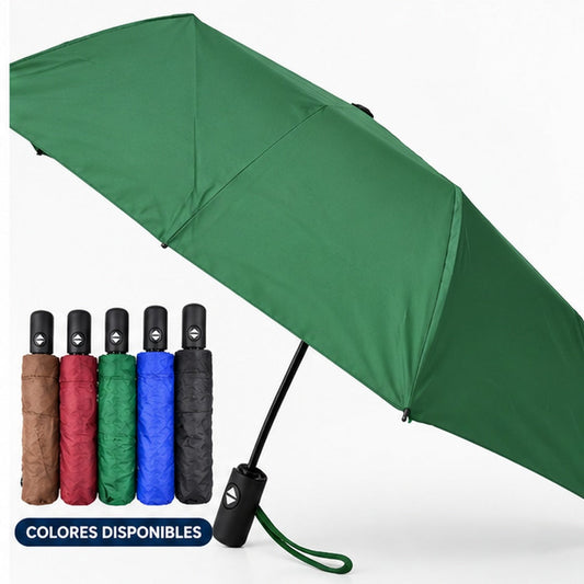 Sombrilla automática verde con colores surtidos