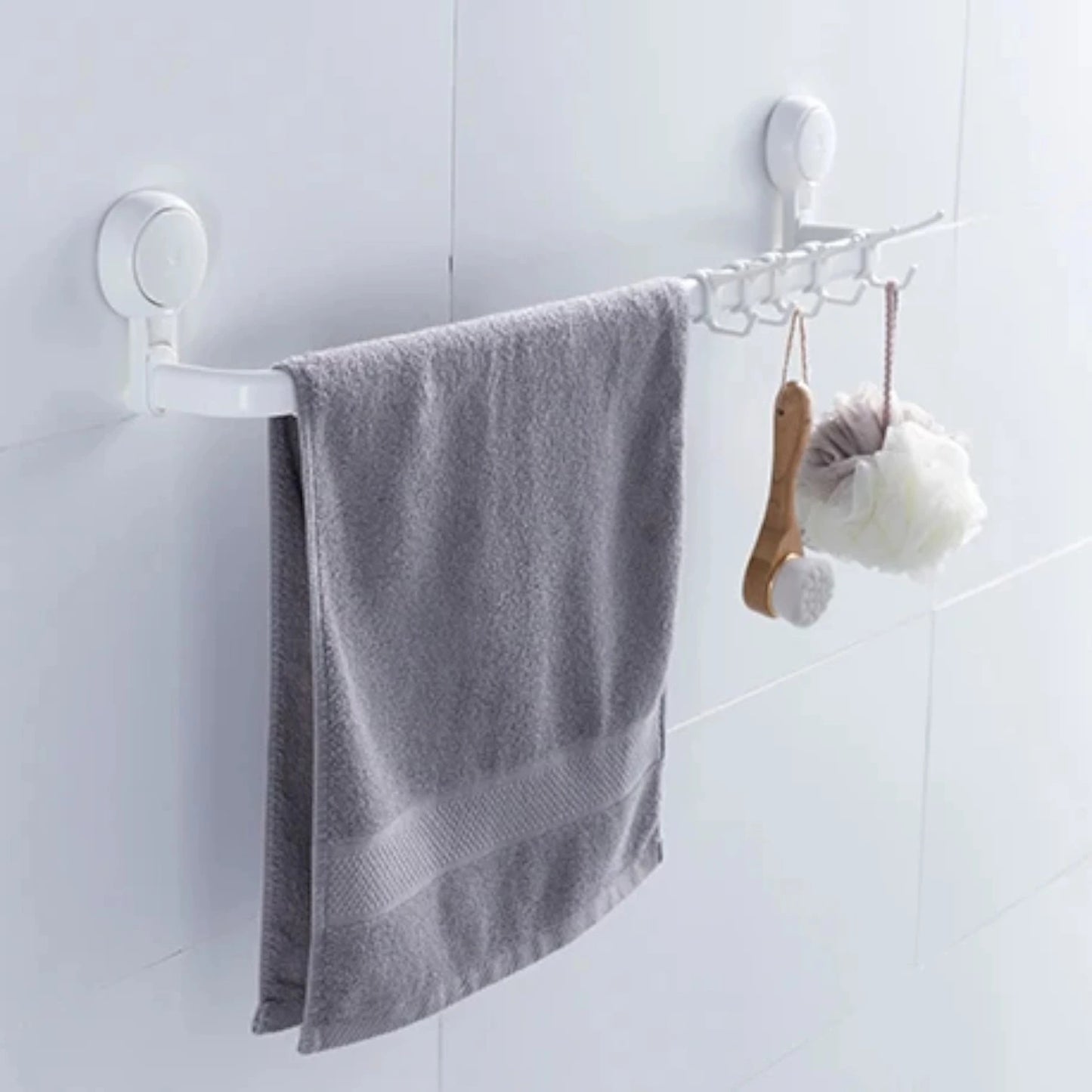TOALLERO COPAS DE SUCCION PARED MULTIUSOS