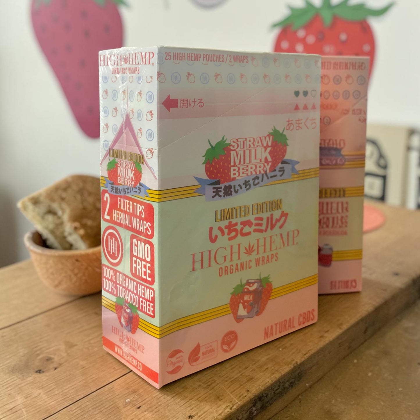 PAPEL BLUNT HIGH HEMP ORG 100% STRAW MILK BERRY