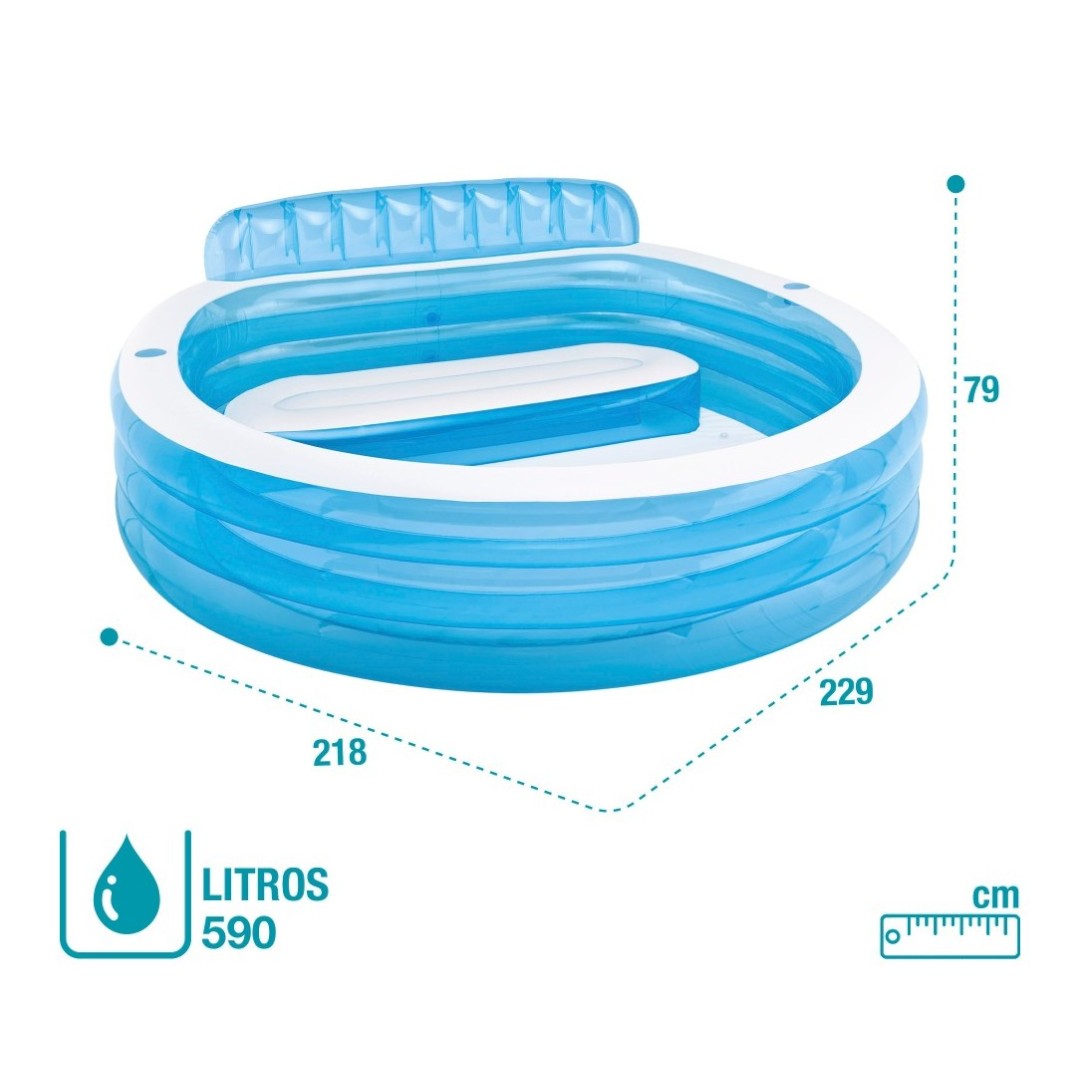 INTEX PISCINA REDONDA CON ESPALDAR