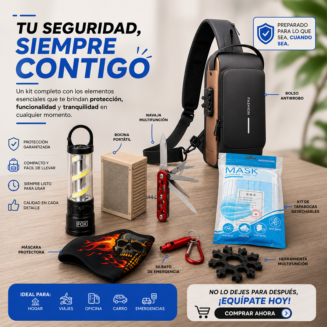 KIT EMERGENCIAS MEDIANO CON ENVÍO GRATIS