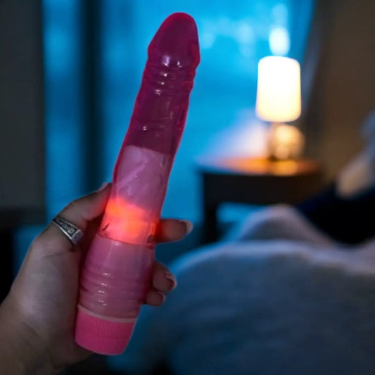 VIBRADOR CON LUZ GRUESO