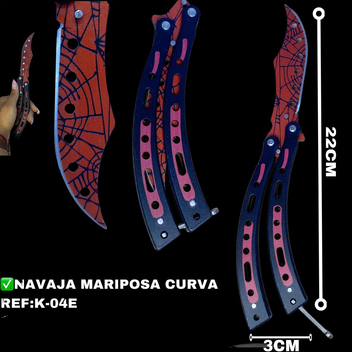 NAVAJA MARIPOSA CURVA