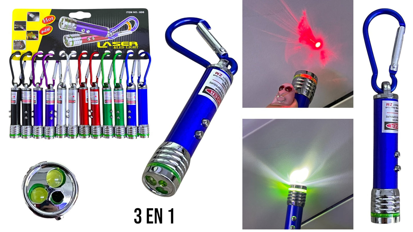 LLAVERO LASER 3 IN 1