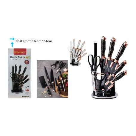 CUCHILLOS COCINA SET 9PZS