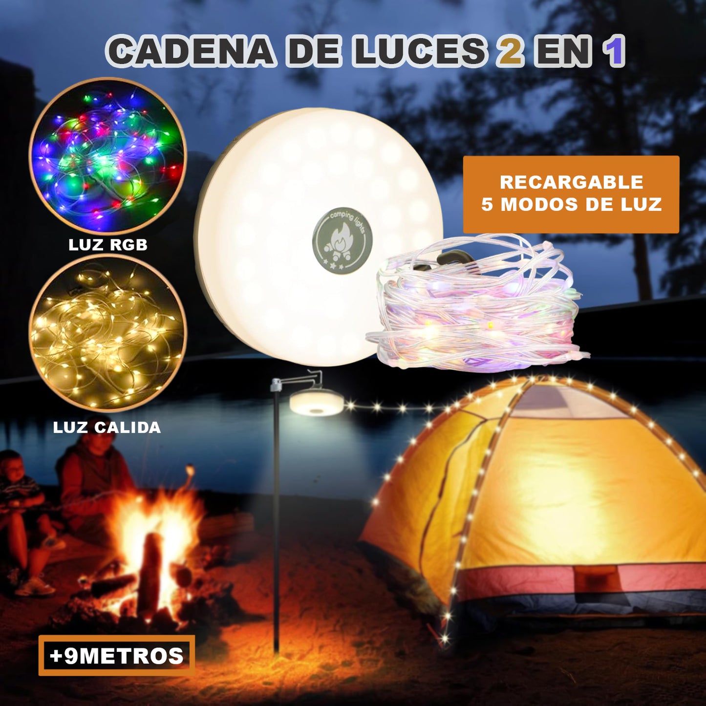 CADENA DE LUCES 2 EN 1