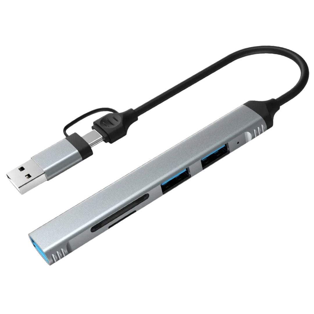 CABLE TIPO C + USB 5 EN 1 HUB MULTIPUERTOS