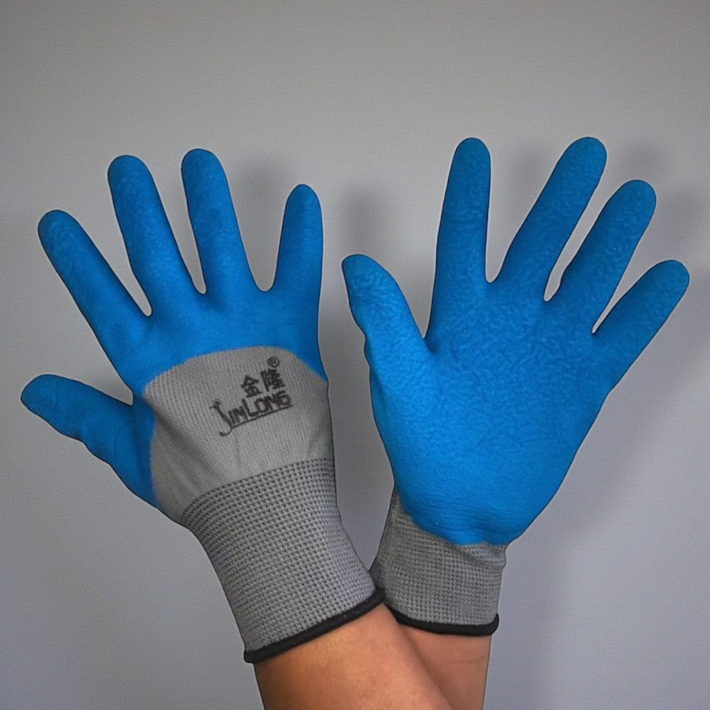 GUANTES LATEX AZUL TRABAJO