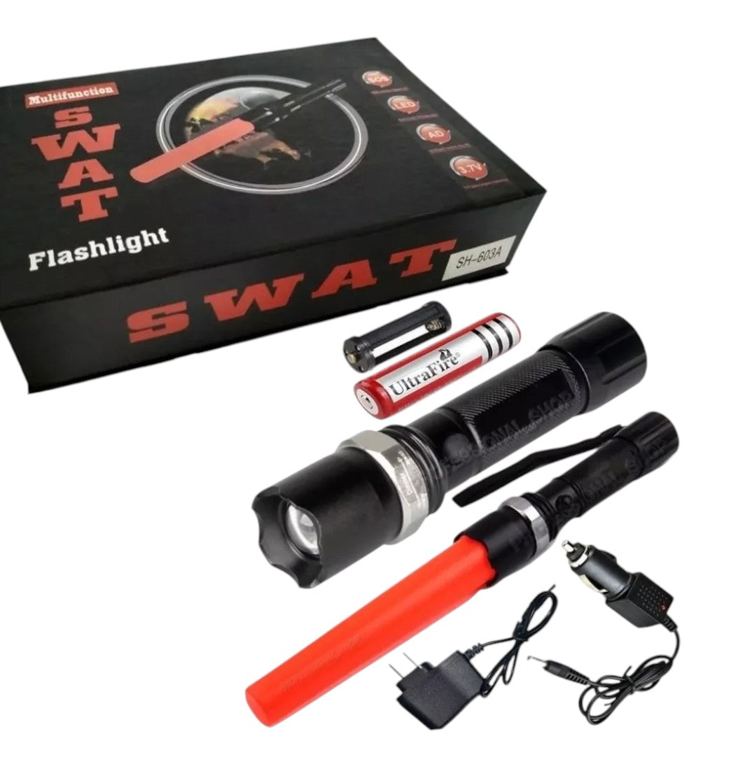LINTERNA FINA SWAT LUZ ROJA