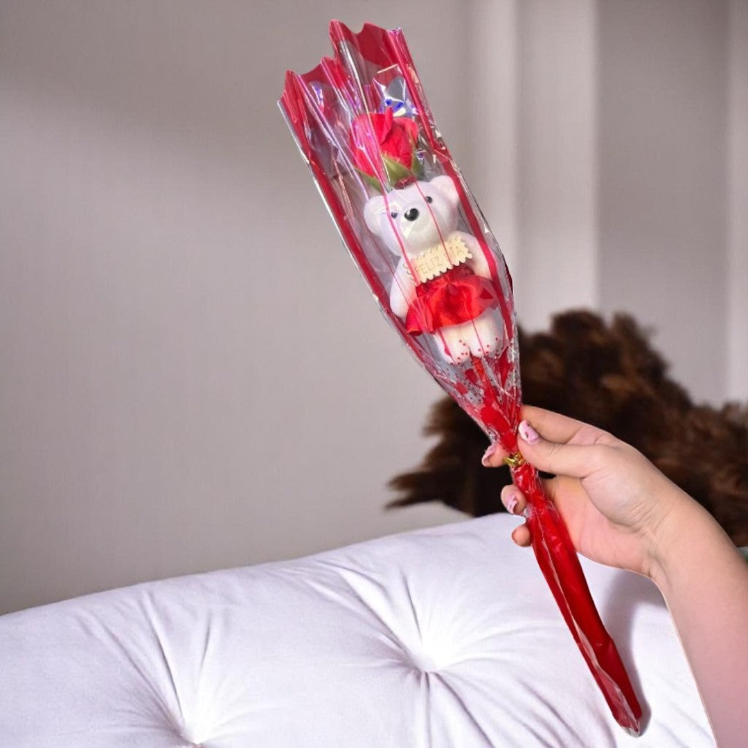 X3 FLORES ARTIFICIALES CON OSITO