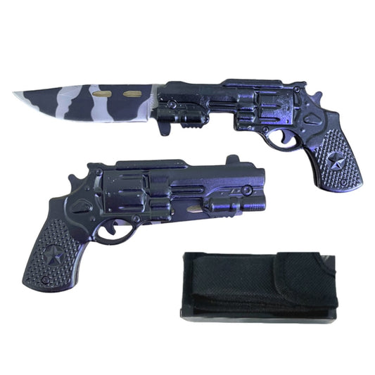 NAVAJA REVOLVER CAMUFLADA NEGRA