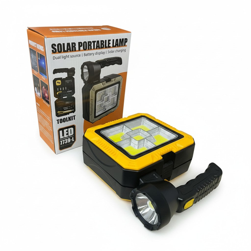 LÁMPARA SOLAR KIT DE HERRAMIENTA + ENVÍO GRATIS