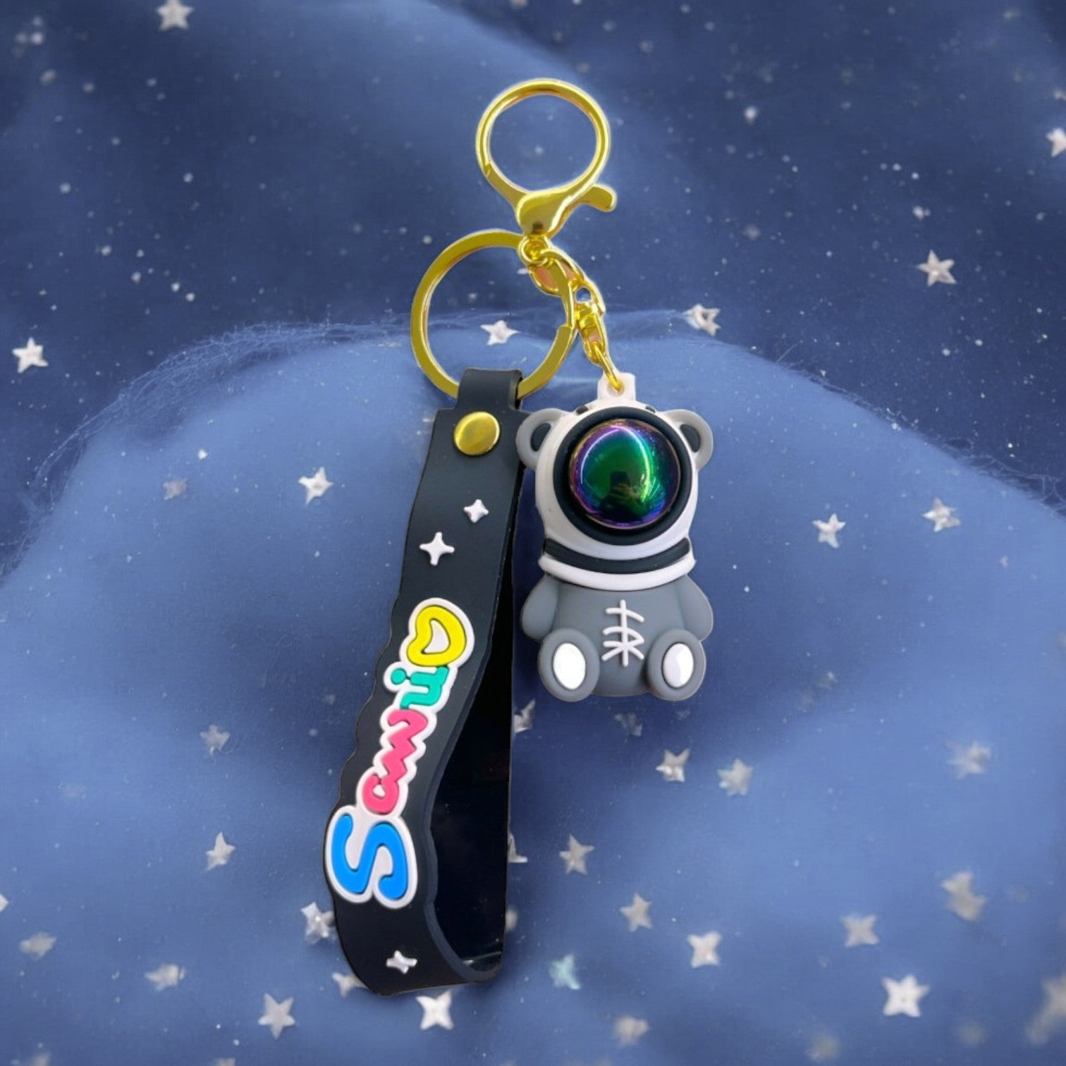 LLAVERO GOMA OSO ASTRONAUTA