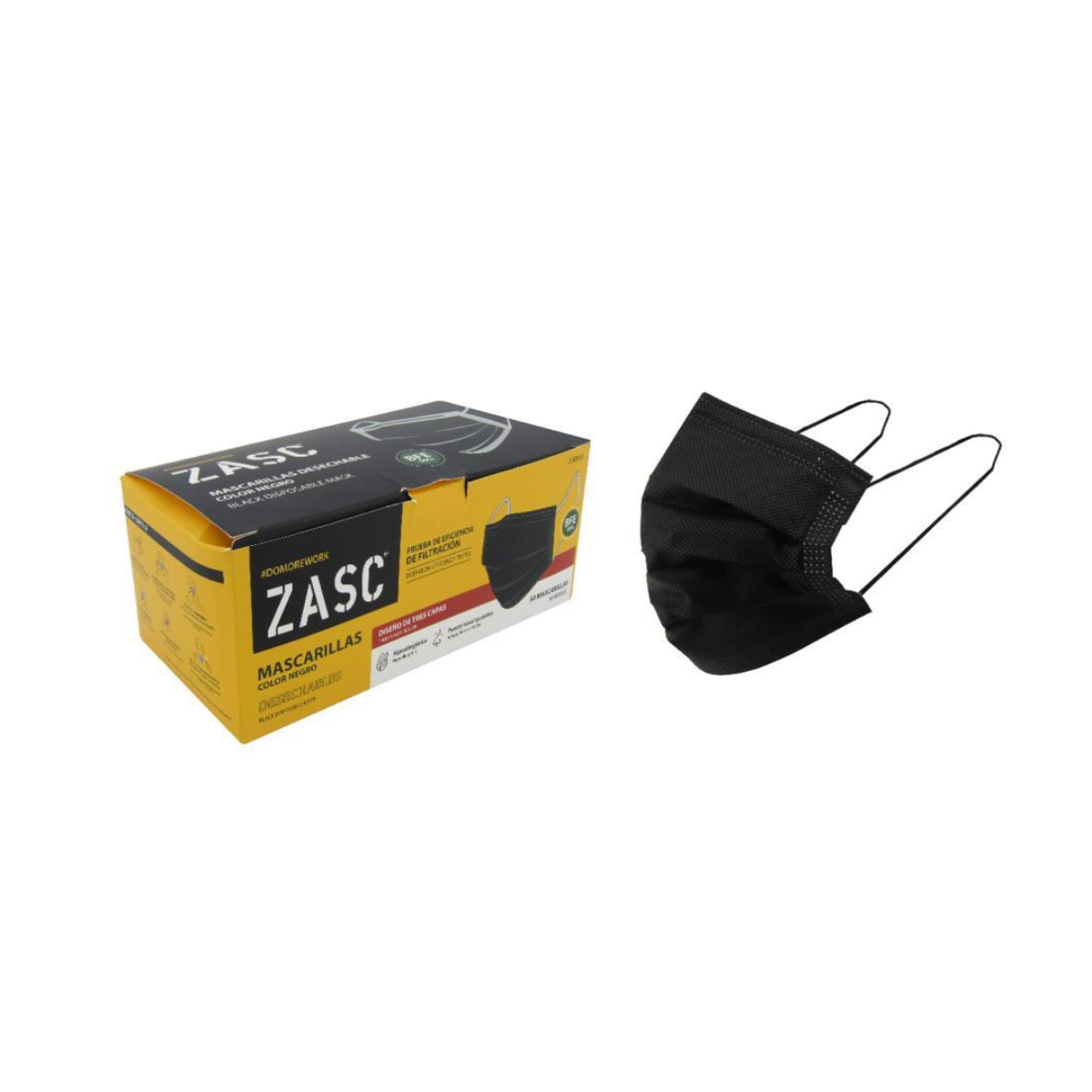 TAPABOCAS DESECHABLE NEGRO