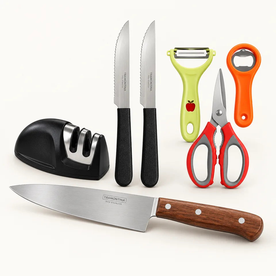 Colección CUCHILLOS: productos Aleko sobre fondo claro
