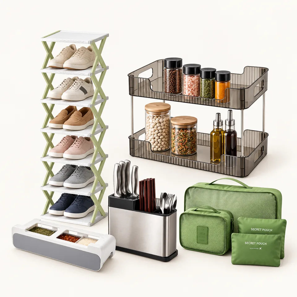 Colección Organizadores: productos Aleko sobre fondo claro