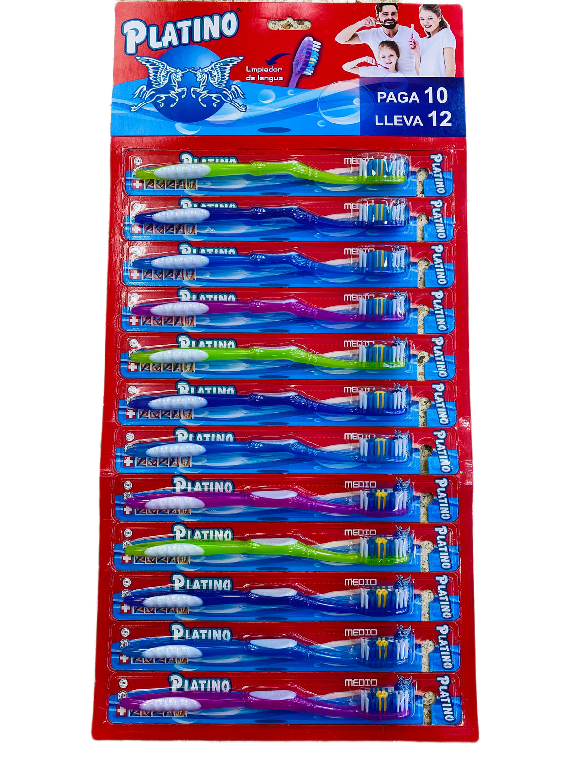 CEPILLO DENTAL PLATINO TIRA X12