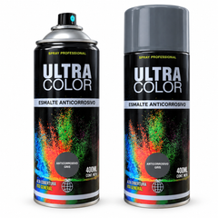 Aerosol anticorrosivo gris Ultra Color 400 ml con tapa y sin tapa