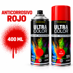 Aerosol Ultra Color anticorrosivo rojo 400 ml con muestra de color