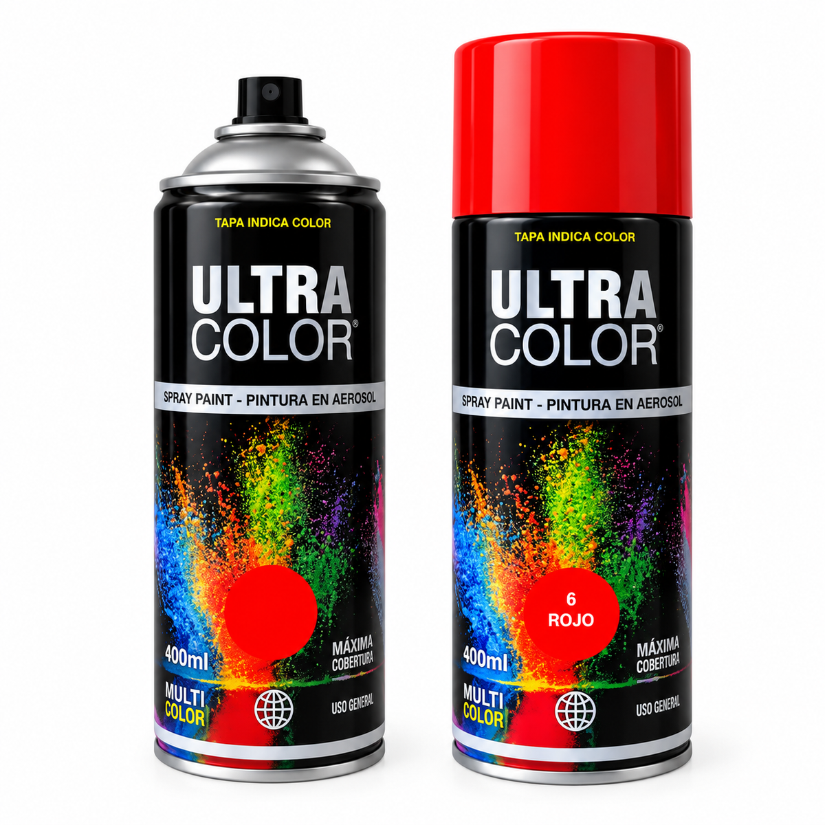 Aerosol anticorrosivo rojo Ultra Color 400 ml con tapa roja