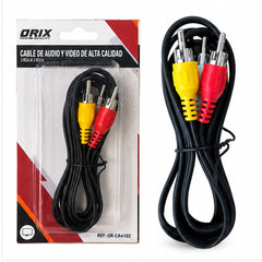 Cable ORIX de audio y video 3x1 de 1,5 metros con empaque