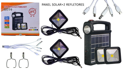 LAMPARA RECARGABLE (PANEL+2 REFLE)