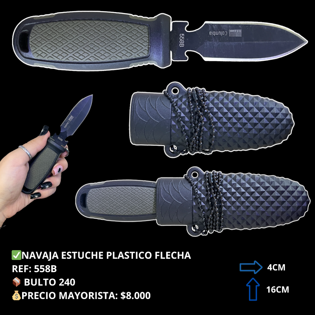 NAVAJA ESTUCHE PLASTICO FLECHA