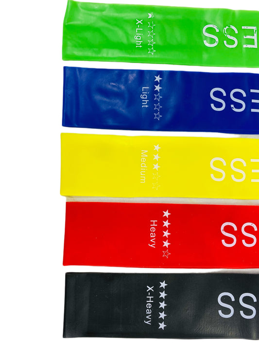 BANDAS ELASTICAS COLORES SET X 5
