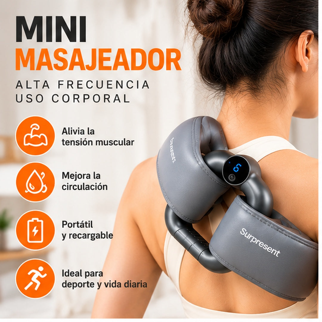 Mini masajeador muscular deportivo ambientada corregida