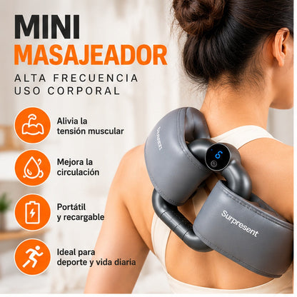 Mini masajeador muscular deportivo ambientada corregida