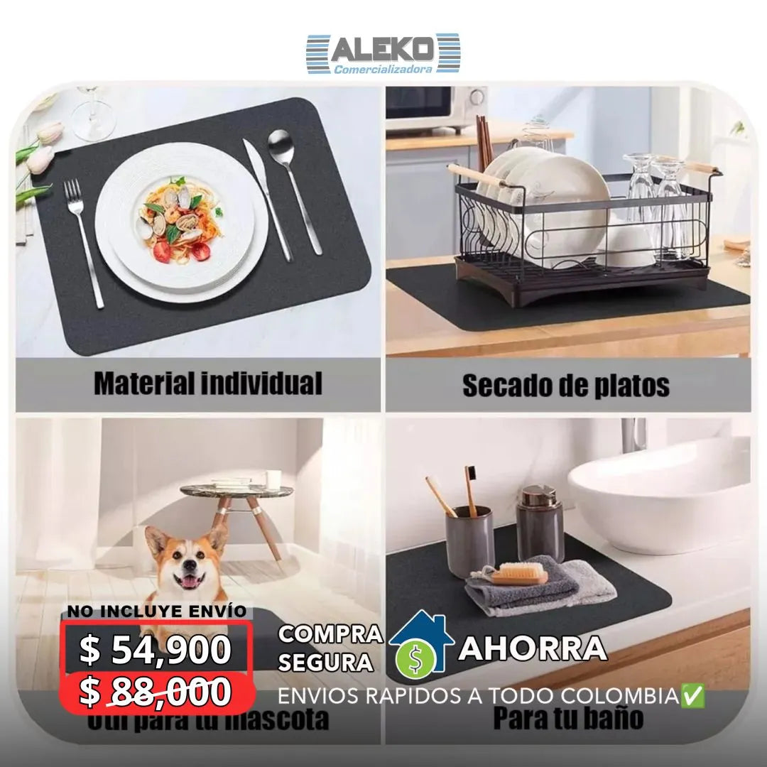 TAPETE ESCURRIDOR PARA COCINA