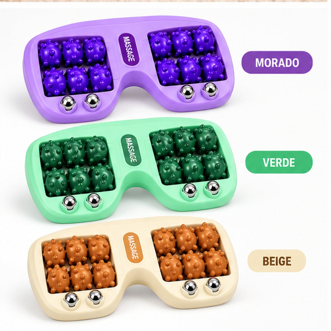 Masajeadores de pies morado verde y beige