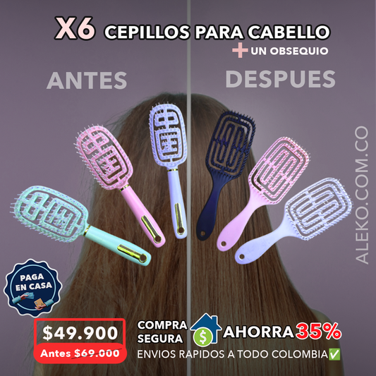 X6 CEPILLO PARA EL CABELLO+ OBSEQUIO