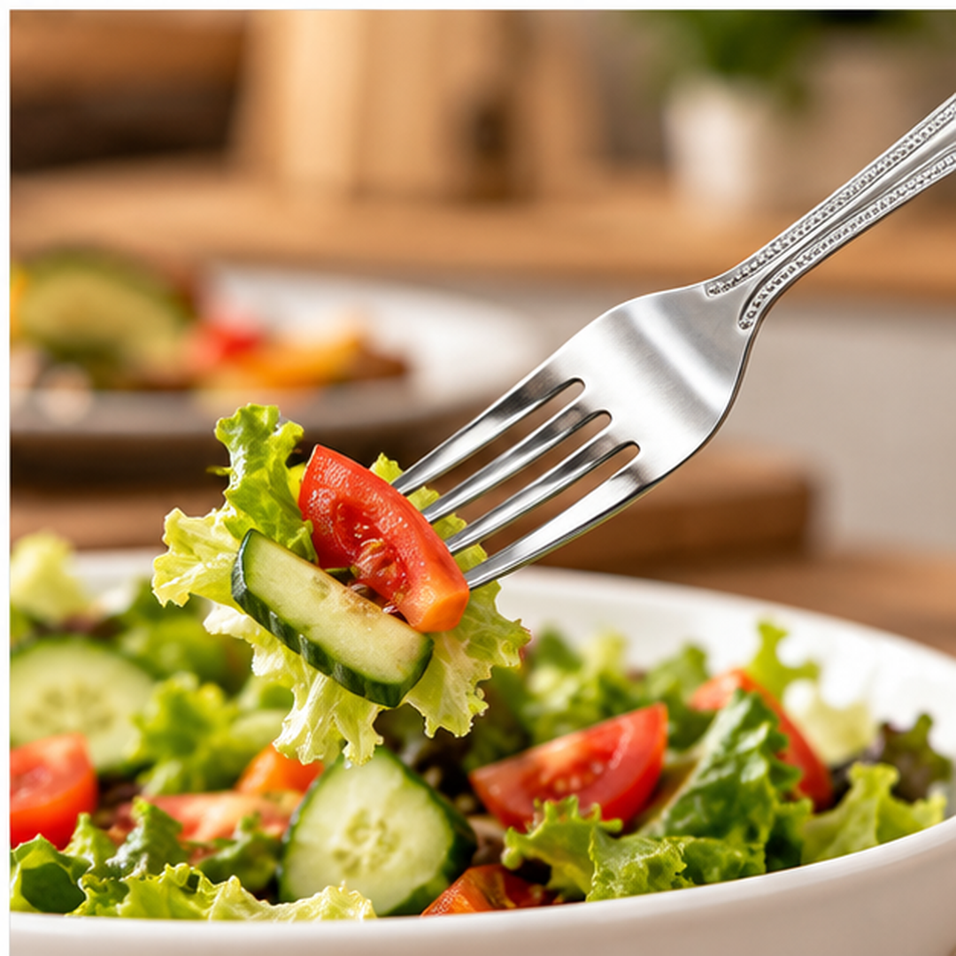 Tenedor DL-23499 utilizado para tomar ensalada