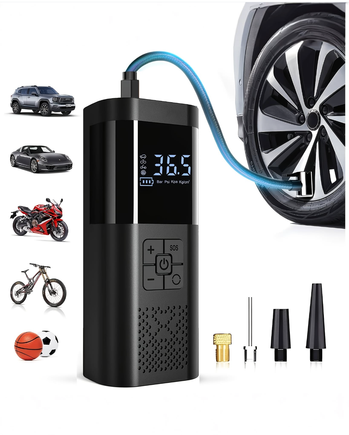 INFLADOR COMPRESOR AIRE ELECTRICO PARA CARROS