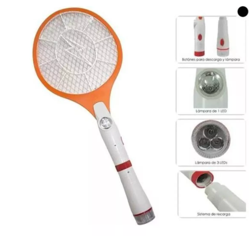 RAQUETA MATA MOSQUITOS RECARGABLE