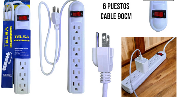 EXTENSION MULTITOMA 6 PUESTOS