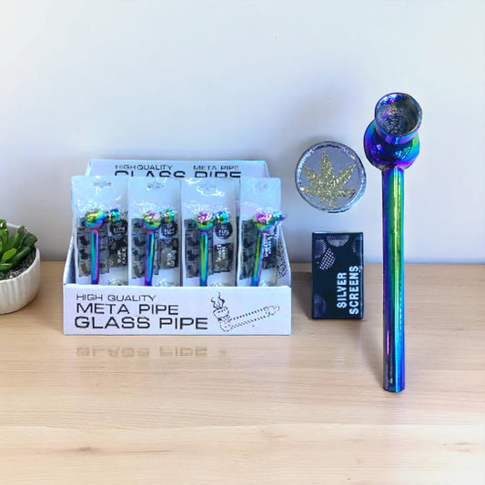 SET PIPA VIDRIO METALICA