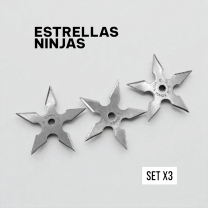 ESTRELLAS NINJAS SET X 3