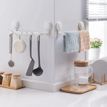 TOALLERO COPAS DE SUCCION PARED MULTIUSOS