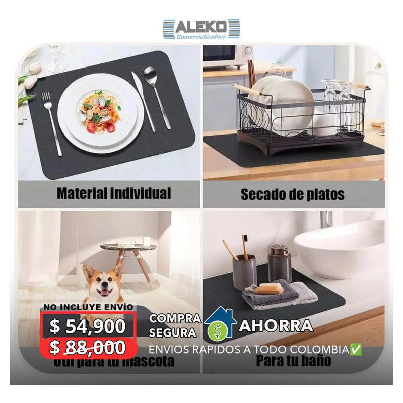 Tapete Escurridor Para Cocina