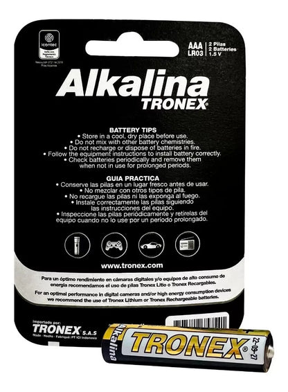 PILA TRONEX ALKALINA X2 AA