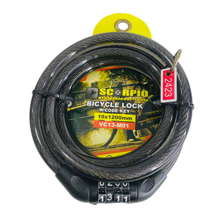 CANDADO CON CLAVE PARA BICICLETA