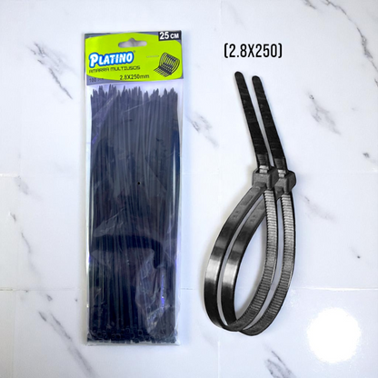 AMARRAS PLASTI NEGRA (2.8X250)