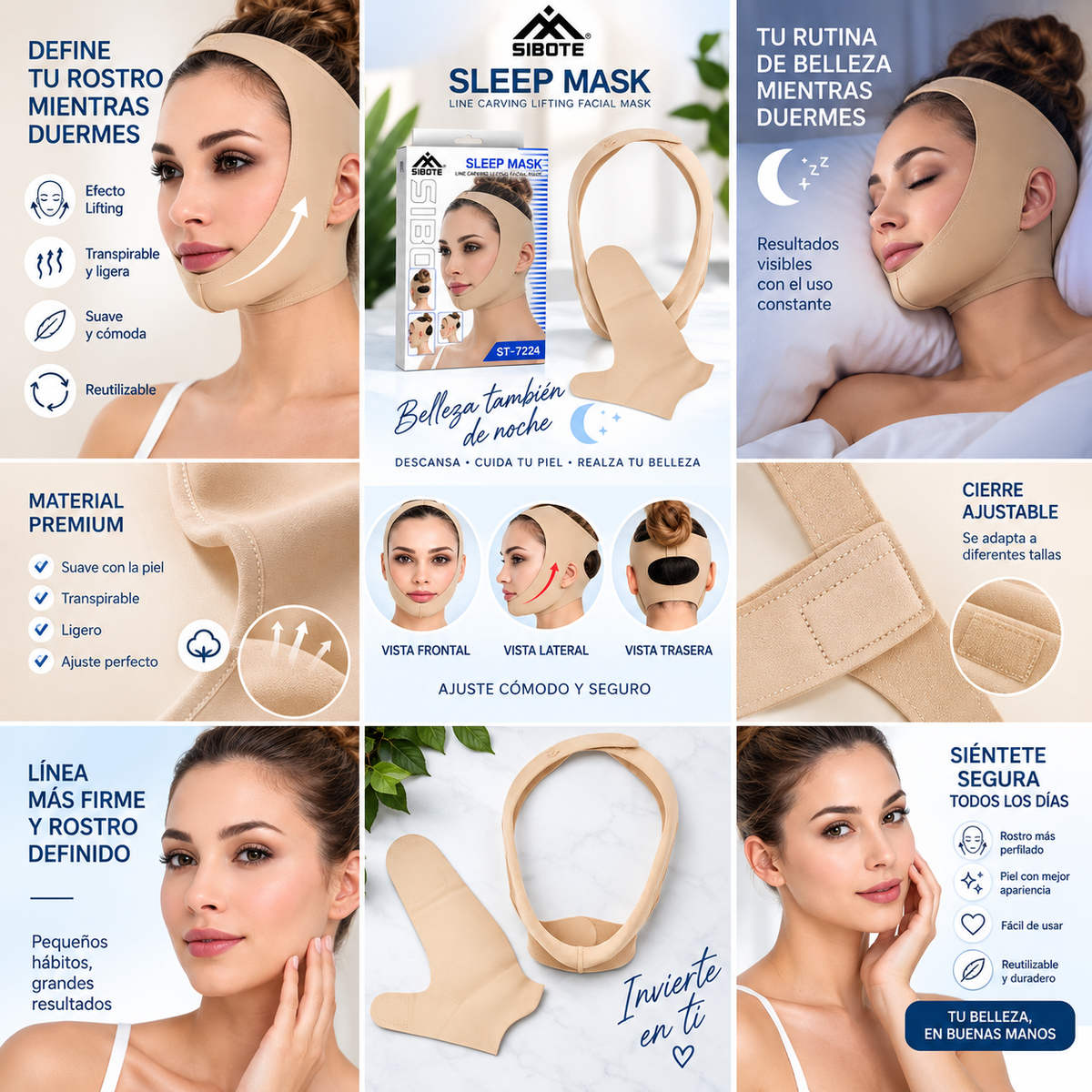 SOPORTE PAPADA FACIAL PARA MUJER -ENVÍO GRATIS