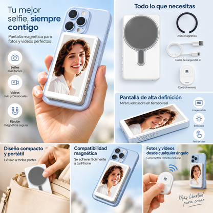 PANTALLA MAGNÉTICA INALÁMBRICA SELFIE + ENVÍO GRATIS