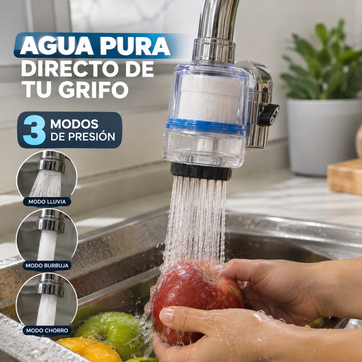 Grifo Purificador De Agua 360Â° Combo por 2 unidades   ENVÍO GRATIS