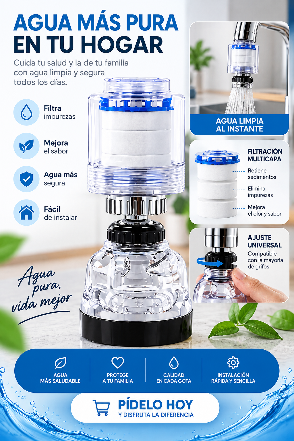 Grifo Purificador De Agua 360Â° Combo por 2 unidades   ENVÍO GRATIS