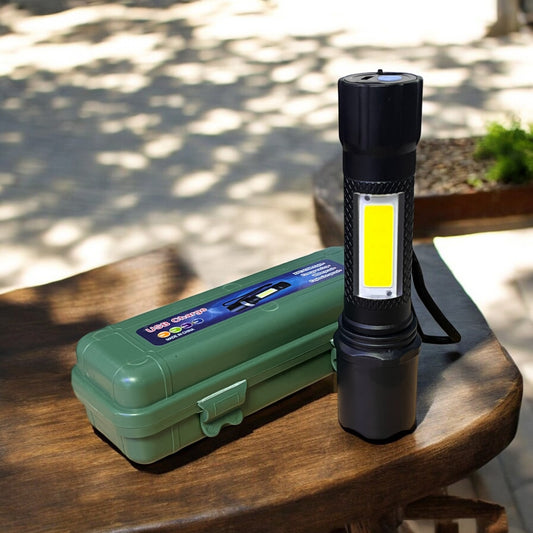 LINTERNA ESTUCHE VERDE RECAR 13.5CM