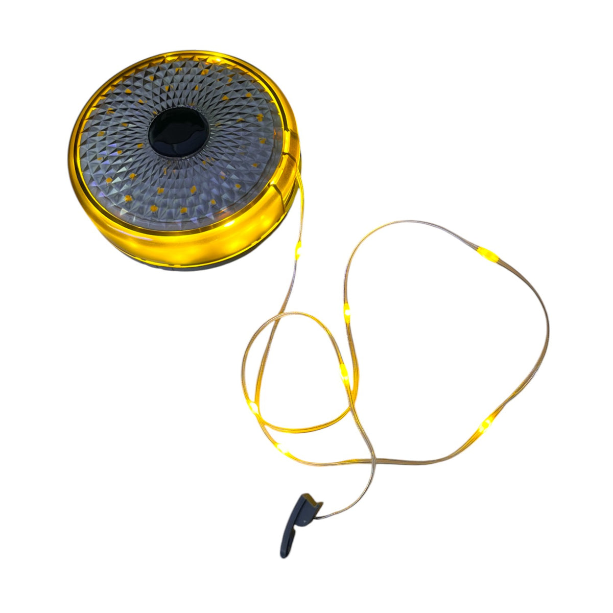 Carrete FOX SKL0600 y guirnalda LED de luz cálida, vista completa